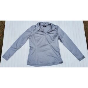 The North Face Women's Fleece 1/4 Zip Pullover Gray  Logo‎ Size Medium